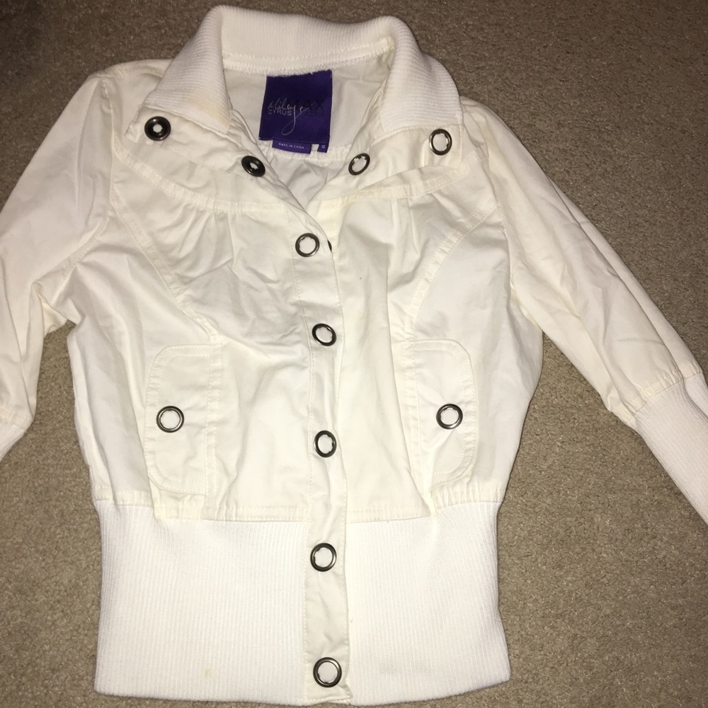 White bomber jacket